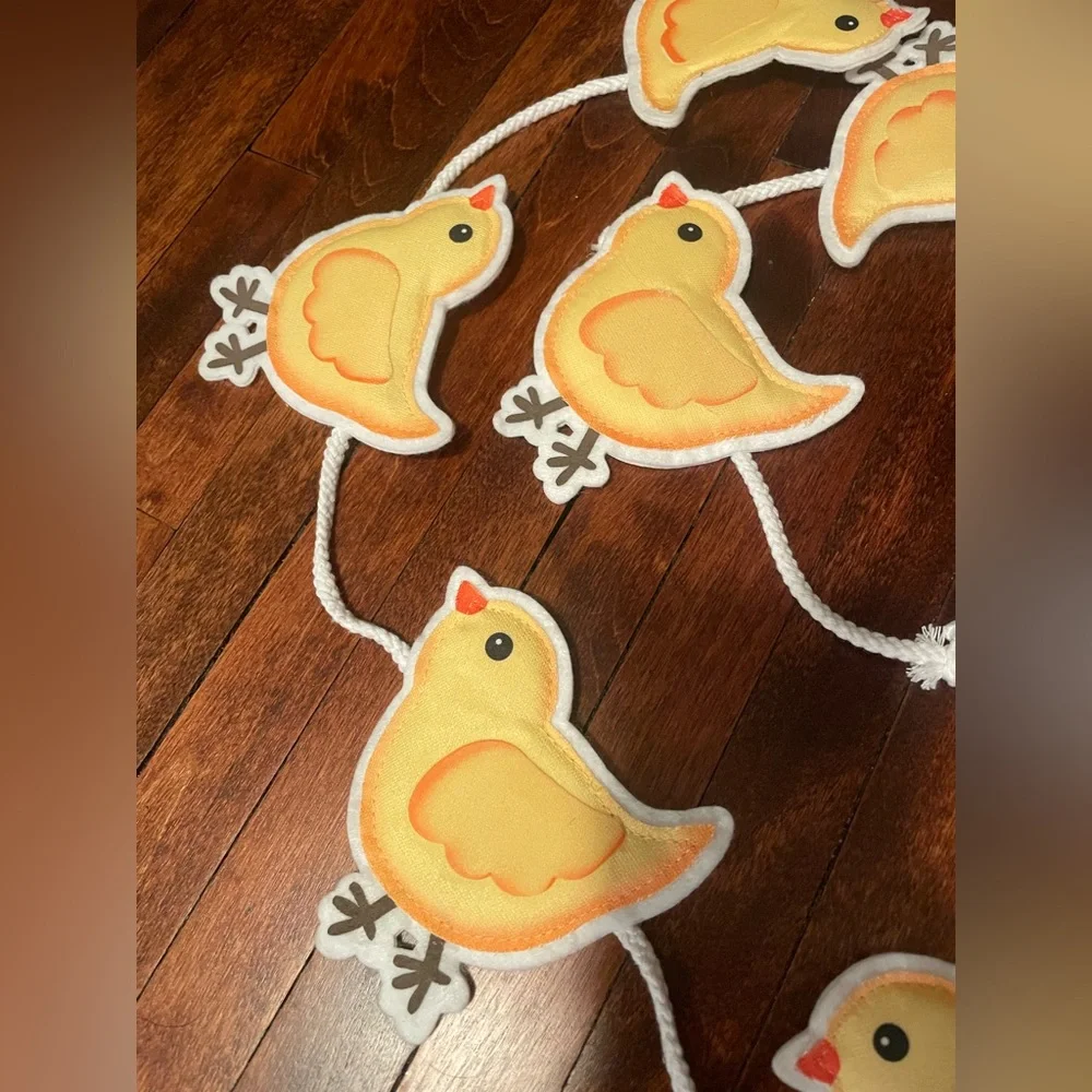 🐥 Adorable Yellow Chick Garland, Easter Decor, Baby Shower or Nursery Wall Decor